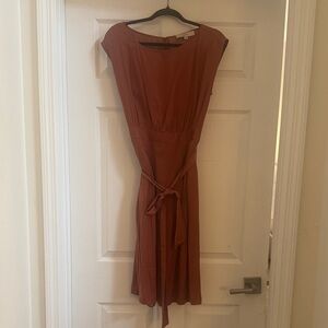 LOFT Terracotta Midi Dress